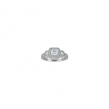 True Romance Platinum 0.91ct Diamond Vintage Style Semi Mount Engagement Ring