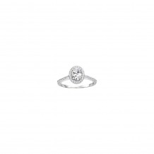 True Romance 14k White Gold 0.29ct Diamond Halo Semi Mount Engagement Ring