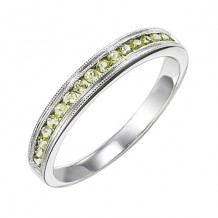 Gems One 14Kt White Gold Peridot (1/3 Ctw) Ring