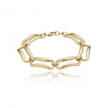 Carla 14k Yellow Gold Rectangle Link Bracelet