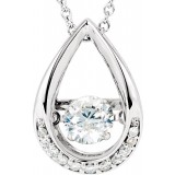 14K White 1/8 CTW Diamond Mystarau00ae 18 Necklace photo