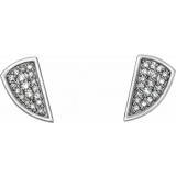 14K White 1/10 CTW Diamond Earrings photo 2