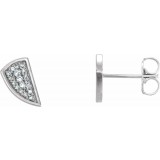 14K White 1/10 CTW Diamond Earrings photo