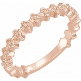 14K Rose Clover Stackable Ring photo