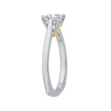 Shah Luxury 14K Two-Tone Gold Princess Cut Diamond Solitaire Engagement Ring (Semi-Mount) photo 3