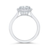 Shah Luxury 18K White Gold Round Diamond Halo Engagement Ring (Semi-Mount) photo 4