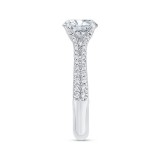 Shah Luxury 14K White Gold Diamond Halo Engagement Ring with Euro Shank (Semi-Mount) photo 3
