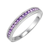 Gems One 10Kt White Gold Amethyst (1/3 Ctw) Ring photo