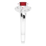 14K White Mozambique Garnet Ring photo 4