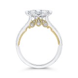 Shah Luxury 14K Two-Tone Gold Marquise Diamond Engagement Ring (Semi-Mount) photo 4
