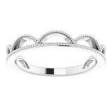 14K White Stackable Ring photo 3