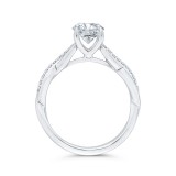 Shah Luxury 18K White Gold Diamond Engagement Ring (Semi-Mount) photo 4
