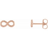 14K Rose Infinity-Inspired Rope Earrings photo