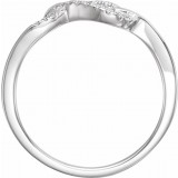 14K White 1/10 CTW Diamond Knot Ring photo 2