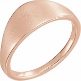 14K Rose 21x7 mm Geometric Signet Ring photo