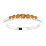14K White Citrine Stackable Ring photo 3